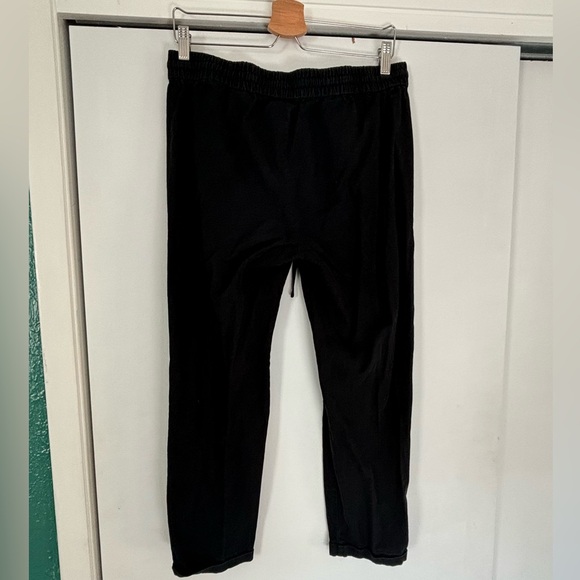 J. Crew cotton linen blend cropped black summer beach pants size 8 - Picture 2 of 4